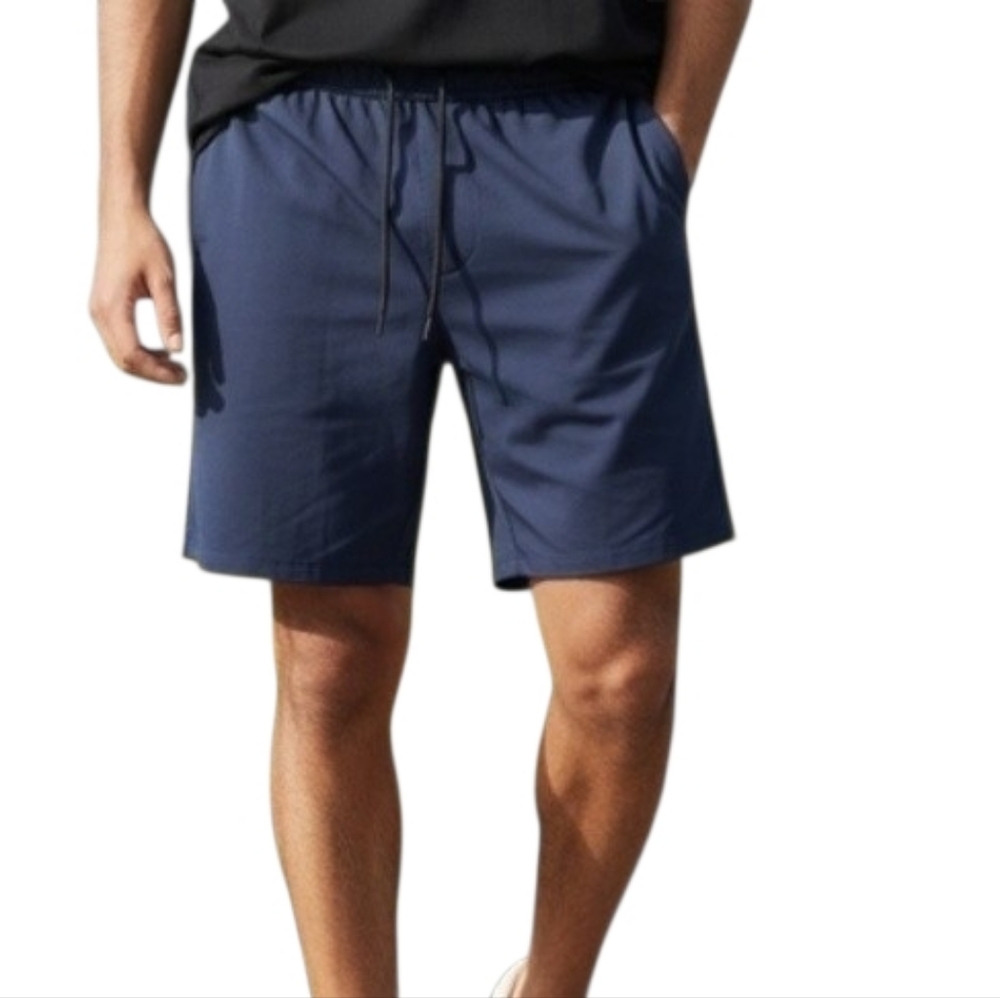 Men's Navy Athletic Drawstring Shorts